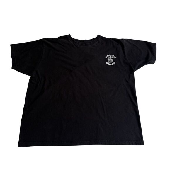 Sons of Anarchy Tee Two Sided Graphic Black Grunge Sz XL - Picture 2 of 8